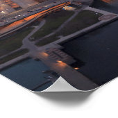 Chicago River en Trump Tower van boven Poster (Hoek)