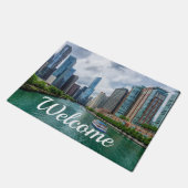 Chicago River en Trump Tower Welcome Doormat Deurmat (Schuin)