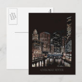 Chicago River Fine Art Randsom Art Briefkaart (Voorkant / Achterkant)