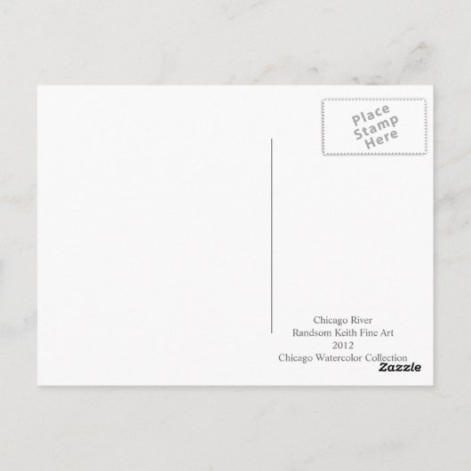 Chicago River Fine Art Randsom Art Briefkaart (Achterkant)