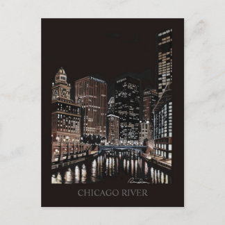 Chicago River Fine Art Randsom Art Briefkaart