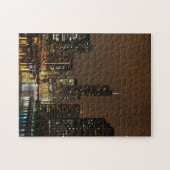 Chicago River Nacht Storm Legpuzzel (Horizontaal)