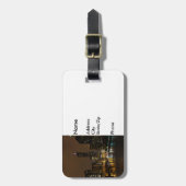 Chicago River Night Storm Bagagelabel (Voorkant verticaal)