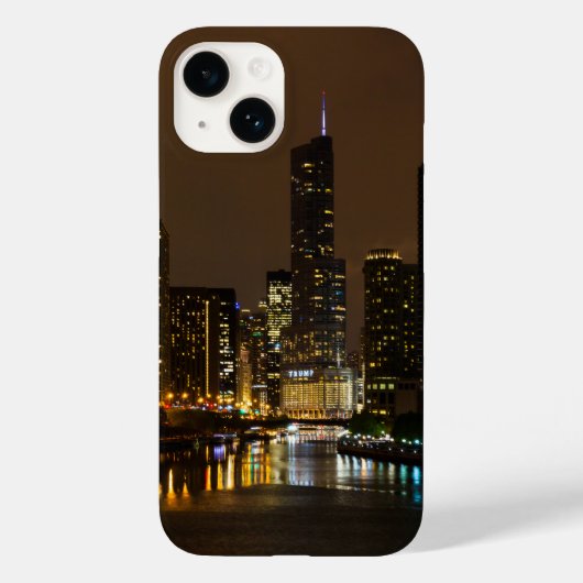 Chicago River Night Storm Hoesje-Mate iPhone Case (Achterkant)