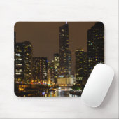 Chicago River Night Storm Muismat (Met muis)