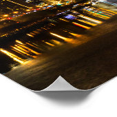 Chicago River Night Storm Poster (Hoek)