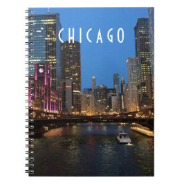 Chicago River 's Nachts Notitieboek