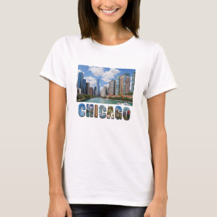 Chicago River Skyline Foto T-shirt