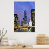 Chicago River Skyline Poster (Keuken)