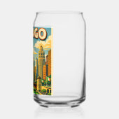 Chicago River St. Patricks Day ansichtkaart Blikvorm Glas (Rechts)