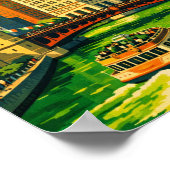 Chicago River St. Patrick's Day ansichtkaart Poster (Hoek)