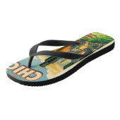 Chicago River St. Patrick's Day ansichtkaart Teenslippers (Schuin)