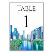 Chicago River Table Numbers Kaart (Voorkant)