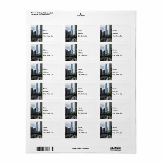 Chicago River Walk Label (Full Sheet)