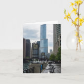 Chicago River Walk Thinking You Kaart (Gele Bloem)