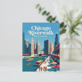 Chicago Riverwalk Illinois Briefkaart (Staand voorkant)