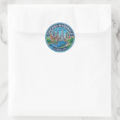 Chicago Riverwalk Illinois Ronde Sticker (Tas)