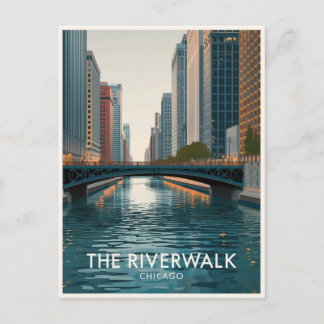 Chicago Riverwalk: Uitzichten Downtown Briefkaart