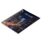 Chicago, rivier bij Night Spiral Photo Notitieboek (Linkerzijde)