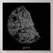 Chicago Road Map Poster (Voorkant)