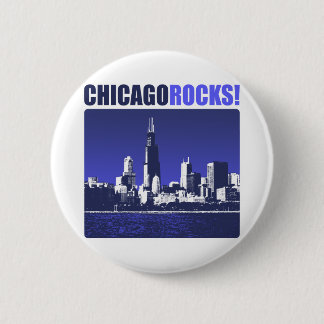 Chicago Rocks. Ronde Button 5,7 Cm