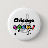 Chicago Rocks Ronde Button 5,7 Cm (Voorkant)