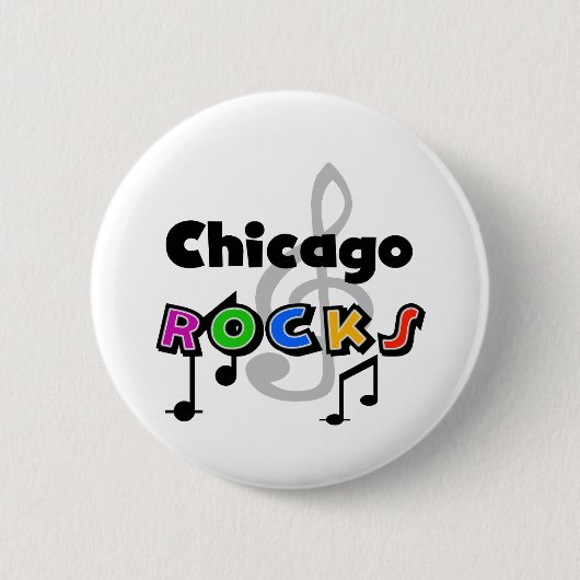 Chicago Rocks Ronde Button 5,7 Cm (Voorkant)