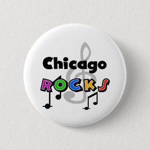 Chicago Rocks Ronde Button 5,7 Cm