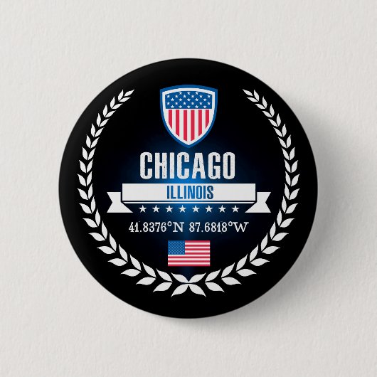 Chicago Ronde Button 5,7 Cm (Voorkant)