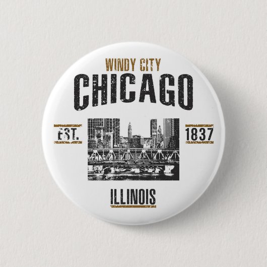 Chicago Ronde Button 5,7 Cm (Voorkant)