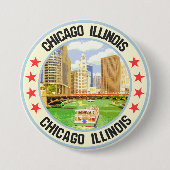 Chicago Ronde Button 7,6 Cm (Voorkant)
