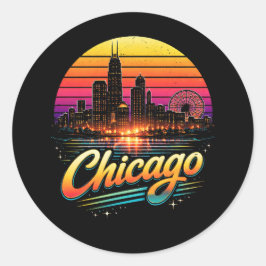 Chicago Ronde Sticker
