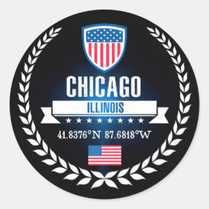 Chicago Ronde Sticker