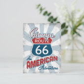 Chicago Route 66  America Illinois Briefkaart (Staand voorkant)