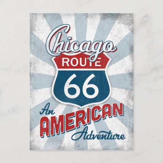 Chicago Route 66  America Illinois Briefkaart (Voorkant)