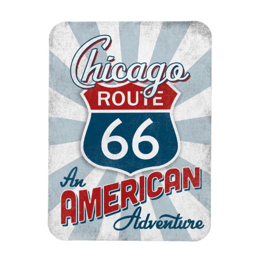 Chicago Route 66  America Illinois Magneet (Verticaal)