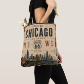 Chicago Route 66 Coördinaten Markt Tote Bag (Dichtbij)
