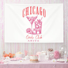 Chicago roze vrijgezellenfeest spandoek