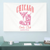 Chicago roze vrijgezellenfeest spandoek (Beurs)