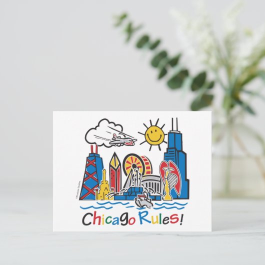 Chicago Rules Briefkaart (Staand voorkant)