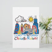 Chicago Rules Briefpapier (Staand voorkant)
