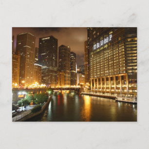 Chicago 's nachts briefkaart