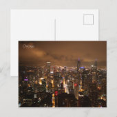 Chicago 's nachts briefkaart (Voorkant / Achterkant)