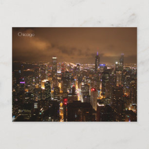 Chicago 's nachts briefkaart