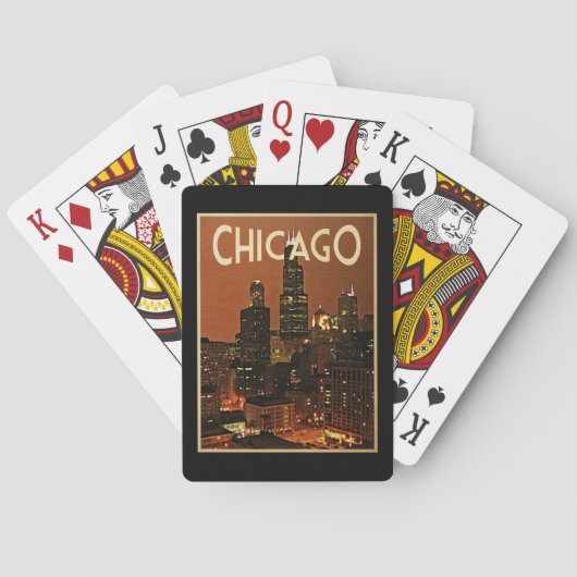 Chicago 's nachts pokerkaarten (Achterkant)