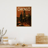 Chicago 's nachts poster (Keuken)
