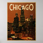 Chicago 's nachts poster (Voorkant)