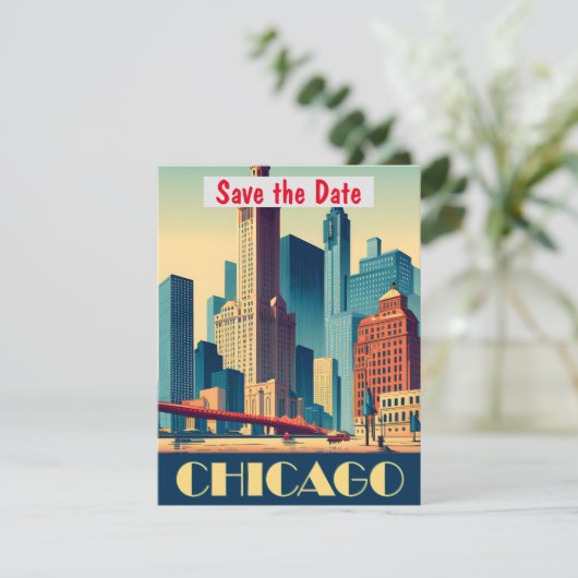 Chicago  save the date (Staand voorkant)