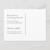 Chicago Save the Date City Skyline Aankondigingskaart (Achterkant)