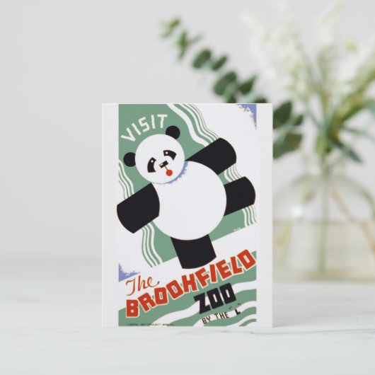  Chicago Schattige Bezoek Brookfield Zoo Briefkaart (Staand voorkant)